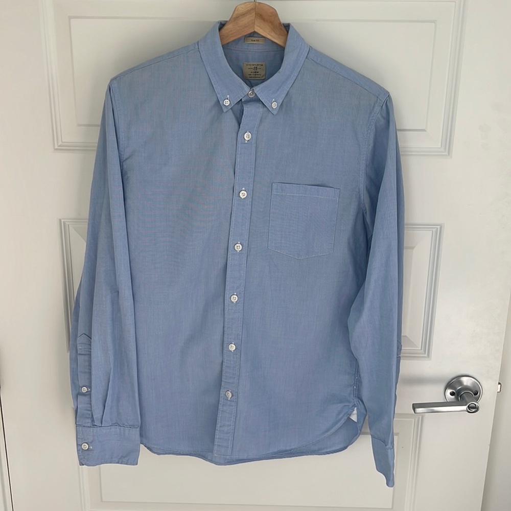 J. Crew Men’s Light Blue Long Sleeve Button Down